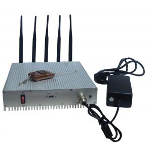 Remote Control Cell Phone Signal Jammer / Power Adjustable Cell Signal Blocker Metal Shell
