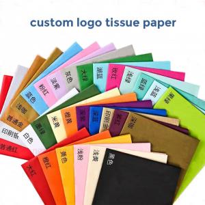 China Eco Friendly Wholesale Packaging Custom Logo Printed Colored Flower Wrapping Paper 17gms Gift Tissue Paper supplier