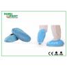 Single Use Waterproof Nonwoven Shoe Covers With Non Slip Stripes