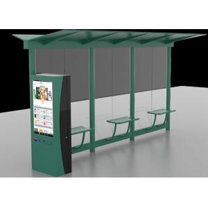 Auto LCD Outdoor Digital Signage , Digital Bus Stop Shelter Advertising System