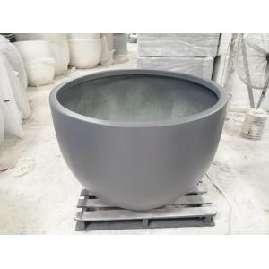 Factory direct sales light weight outdoor large round fiberglass flower pots