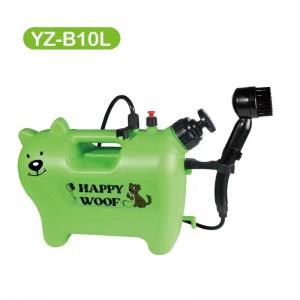 China 10L portable dog washer with Power Brush Green Portable Pet Washing Device Pet Cleaning Factory supplier
