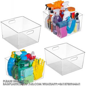 Clear Plastic Storage Bins – XL Pack Perfect For Kitchen,Fridge, Pantry Organization, Cabinet Organizers