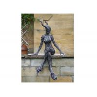 China Modern Outdoor Decorative Stainless Steel Wire Woman Sculpture on sale