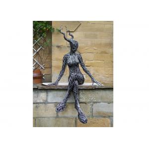 Modern Outdoor Decorative Stainless Steel Wire Woman Sculpture