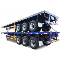 China 20ft Flatbed Truck Trailer 60T Three Axle Flatbed Semi Trailer ISO on sale