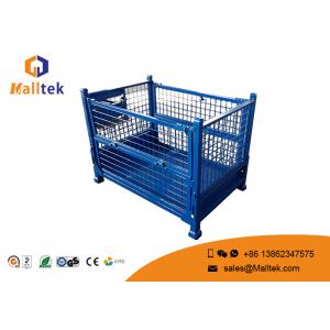 China Galvanized Metal Stackable Pallet Cages Durable Rigid Wire Mesh Box Pallet supplier