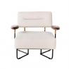 Upholstery Fiberglass Arm Chair QT Chair Powder Coated Steel Frame