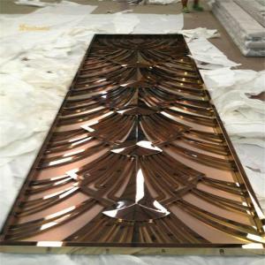 Gold Mirror Stainless Steel Room Divider Hotel Decoration Arbitrary Width
