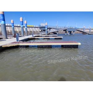 China Durable Floating Dock Bridge Marina Pontoon Walkway With Wood Decking supplier