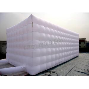 China Square White Inflatable Cube Tent Stitching Structure Customized Size For Event supplier