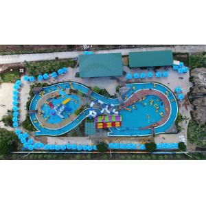 OEM 4000 Sqm Lazy River Water Park Customized With Swimming Pool Slides