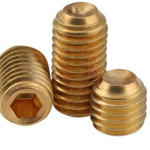 China Brass Hex Socket Head Grub Screw With Cup Point For Automobile Industry supplier