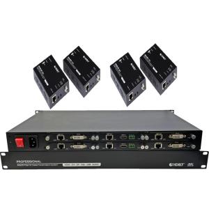 China Transmisor y receptor 4K HDMI HDBaseT de 6 puertos extensor con POC Power supplier