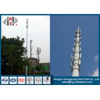 China Powder coated Steel Tubular Pole , Wi-fi Monopole Tower with Inner Climbing Ladder on sale