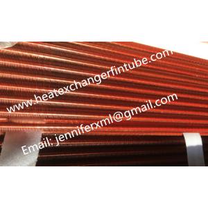 China Tension Wound Single Row Flat Fin Tube For Air Cooled Condenser supplier