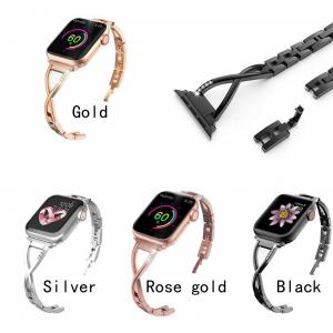 China Metal Diamond Apple Smart Watch Strap Apple X Shaped supplier