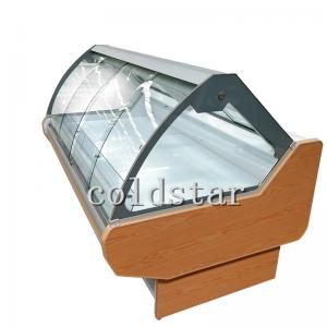 China Supermarket deli display case cooked food self-service display refrigerator with sliding glass door supplier