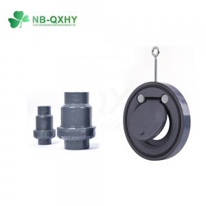 China Thread Connection Grey Color Swing Check Valve PVC Double Flange Union Check Valve for Industry supplier