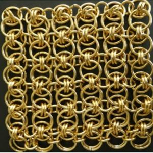 China Electroplating Stainless Steel Ring Mesh Polished For Architectural Decoration wholesale