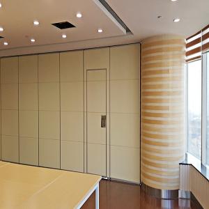 China Interior Office Partition Walls , Folding Room Dividers with Sliding Aluminium Track Roller supplier