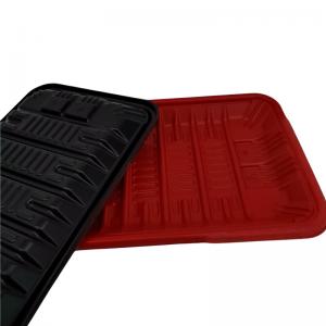 Red Black Plastic Blister Pack PP Disposable Food Packaging Tray