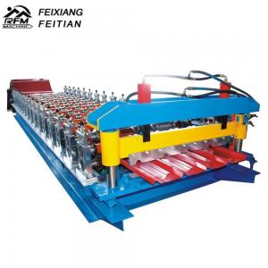 China Galvanize Aluminium Iron Color Steel Roll Forming Machine 8-12/Min Working Speed supplier