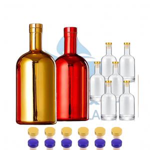 Transparent Colored Glass Wine Bottles 500ml 700ml 750ml Perfect for Liquor Packaging
