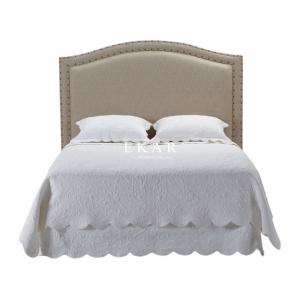Modern Bedroom Set King Size Fabric Cushion Headboard Bed