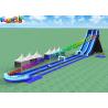 Exciting big water pool inflatable water slide with swimming pool , bounce house