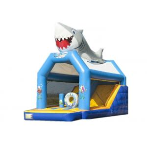 China Big Shark Inflatable Kids Jump House , Professional Shark Bounce House Rental supplier