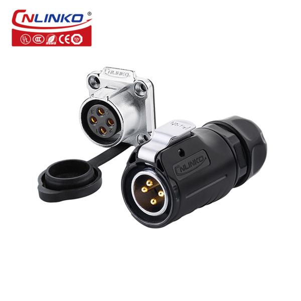 CNLINKO M20 Circular Type IP68 Waterproof Plug and Socket 4 Pin Power Connector