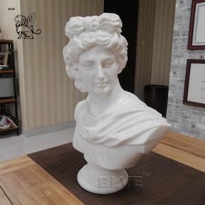Life size Marble Carrara Apollo Bust Statue Ancient Greek God Sculpture