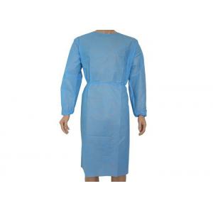 China Threaded Sleeve L XL PE Non Woven Disposable Surgeon Gown supplier