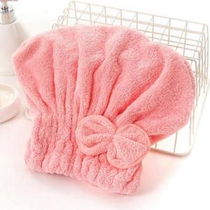 Easy Wear 400gsm Coral Fleece Hair Towel Super Soft Custom Design