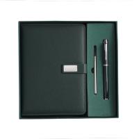 China A5 Leather Cover Journal Notebook 150 Inner Pages Business Notepad and Pen Gift Set on sale