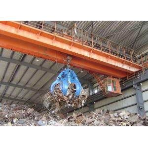 China 20ton Waste Treatment Plant Using Overhead Crane Double Girder With Grab Bucket supplier