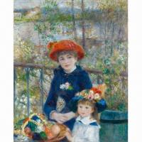 Handmade Painting, Two Sisters on Terrace, Famous Impression Painting Reproduction