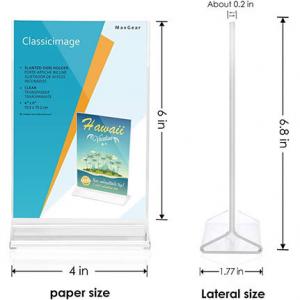 China 17 Years Original Factory A4 A5 A6 Series Acrylic / Plastic / Perspex / Plexiglass Sign Holder Wholesale wholesale