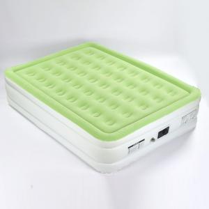 China Flocked PVC Inflatable Sleeping Mat Portable Air Mattress With Pump supplier