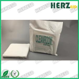 China White Color Clean Room Wipes , Cleanroom Polyester Wipes Class 100 OEM Available supplier