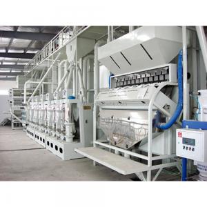 Workers Operate Complete Rice Milling Equipment Plant with 100 Ton Per Day Capacity