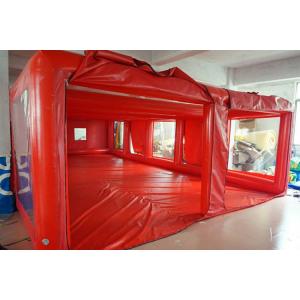 China Tube Structure Red Tarpaulin Inflatable Showcase Car Cover supplier