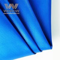 China Blue Microfiber Upper Making Fabric Material For Daily Shoes on sale