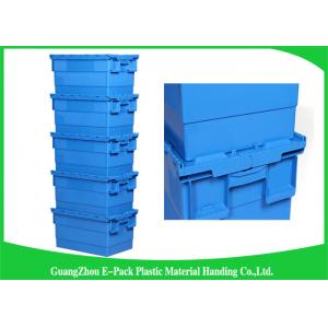 China 600 * 400 * 315mm Plastic Attached Lid Containers Stackable And Nestable PP Materials supplier