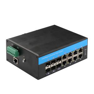 Rackmount Network Switch Hub 8 Port , 30W industrial poe switch Managed Console Port