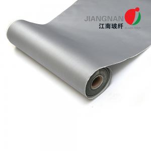 China Stainless Steel Wire Reinforced Fiberglass Cloth With PU Coating 0.7mm For Fire Blanket Smoke Curtains supplier