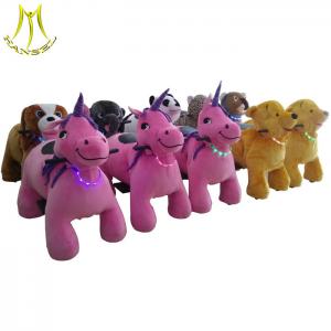 China Hansel stuffed animals ride on toys coin operation motorized animals supplier