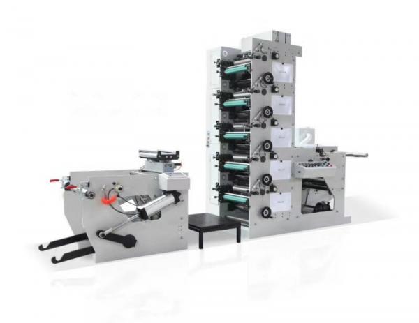 Paper Cardboard Adhesive Flexo Printing Press , Flexographic Printing Equipment