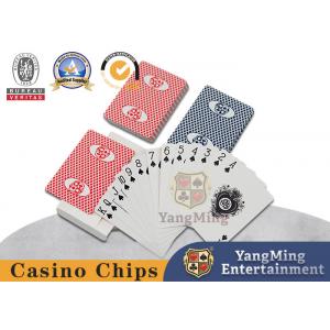 China 0.3mm Thickness Casino Poker Cards , Jumbo Index 100% Black Core Papper Playing Cards supplier